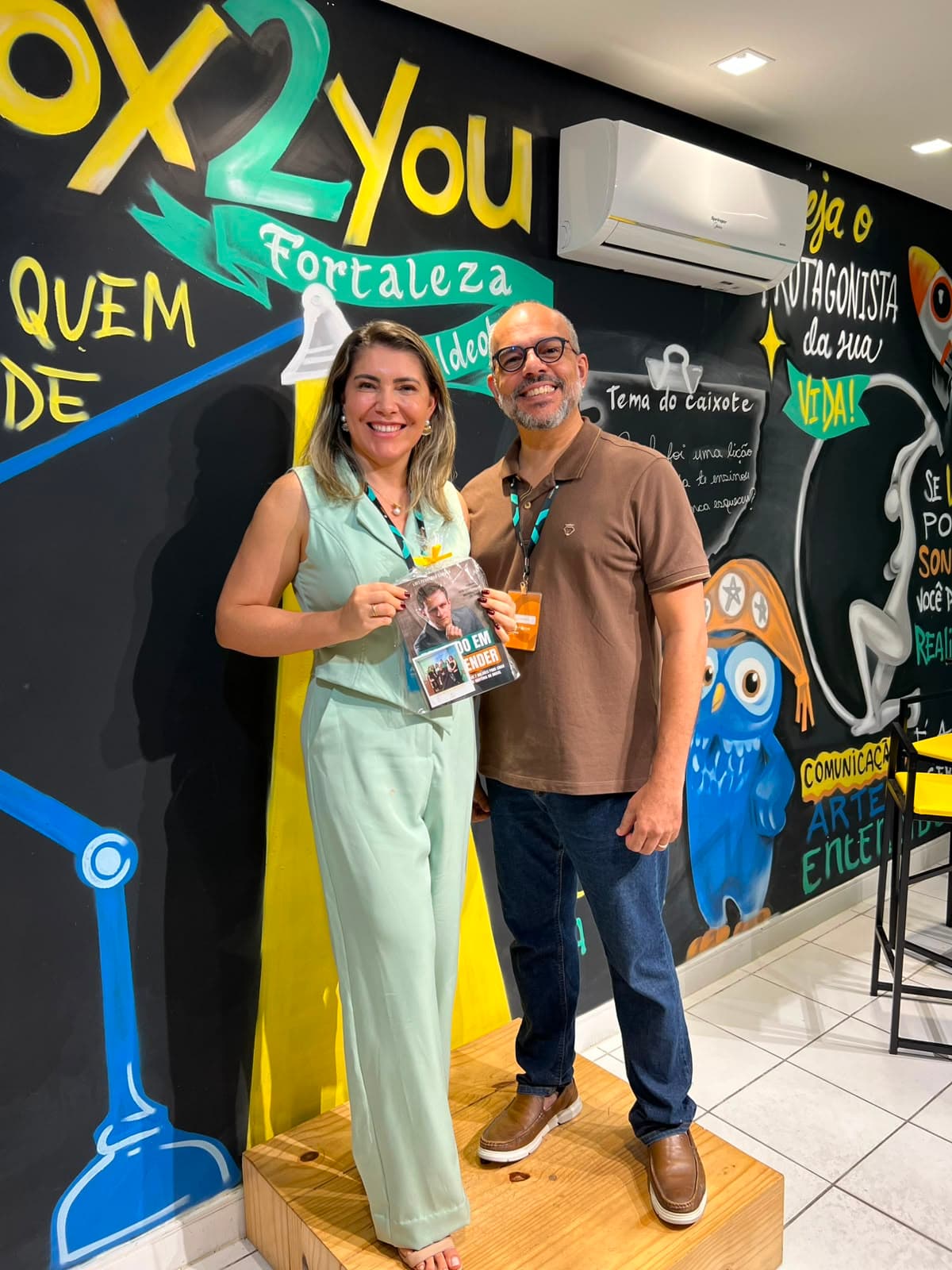Alunos e professor na Vox